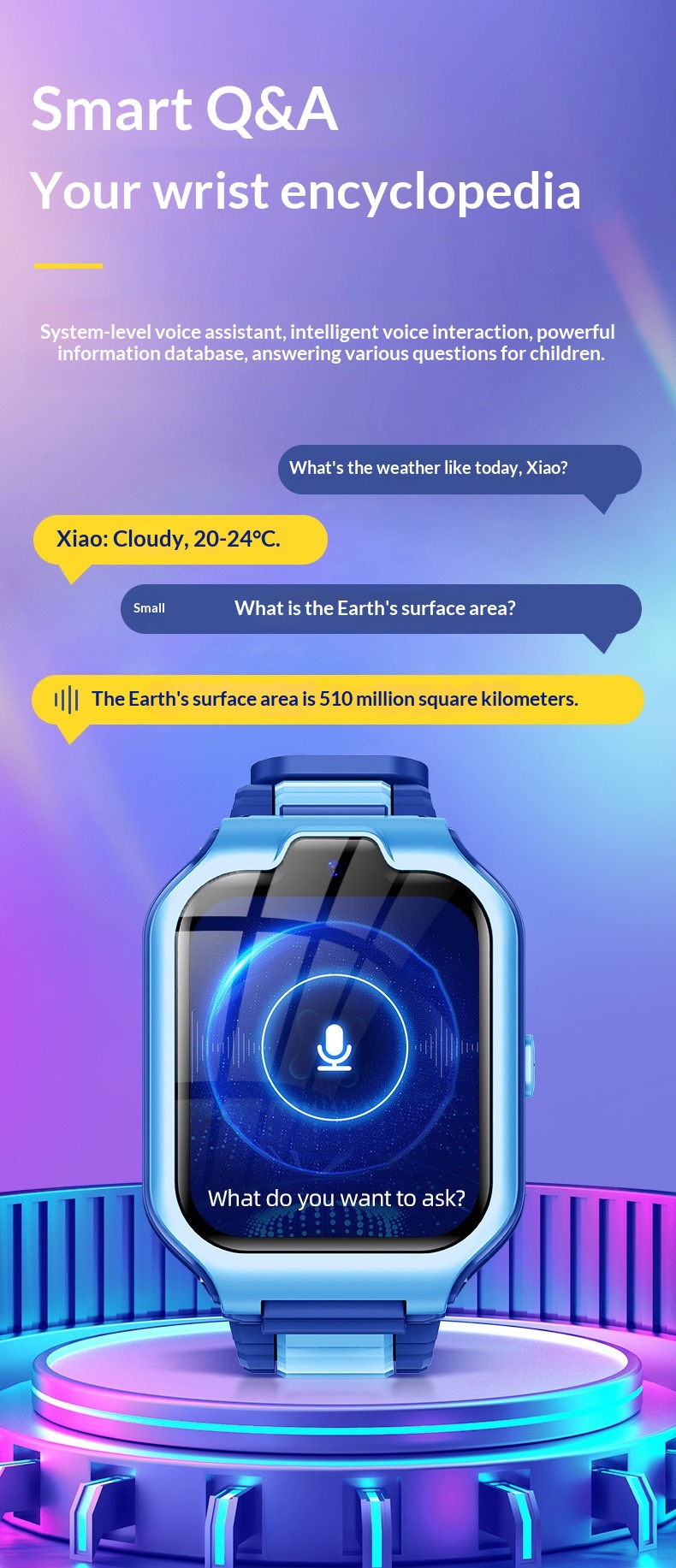 4G Full Netcom HD Video Call Smart GPS Real-time Positioning Class Disabled Children's Watch_voghion.com