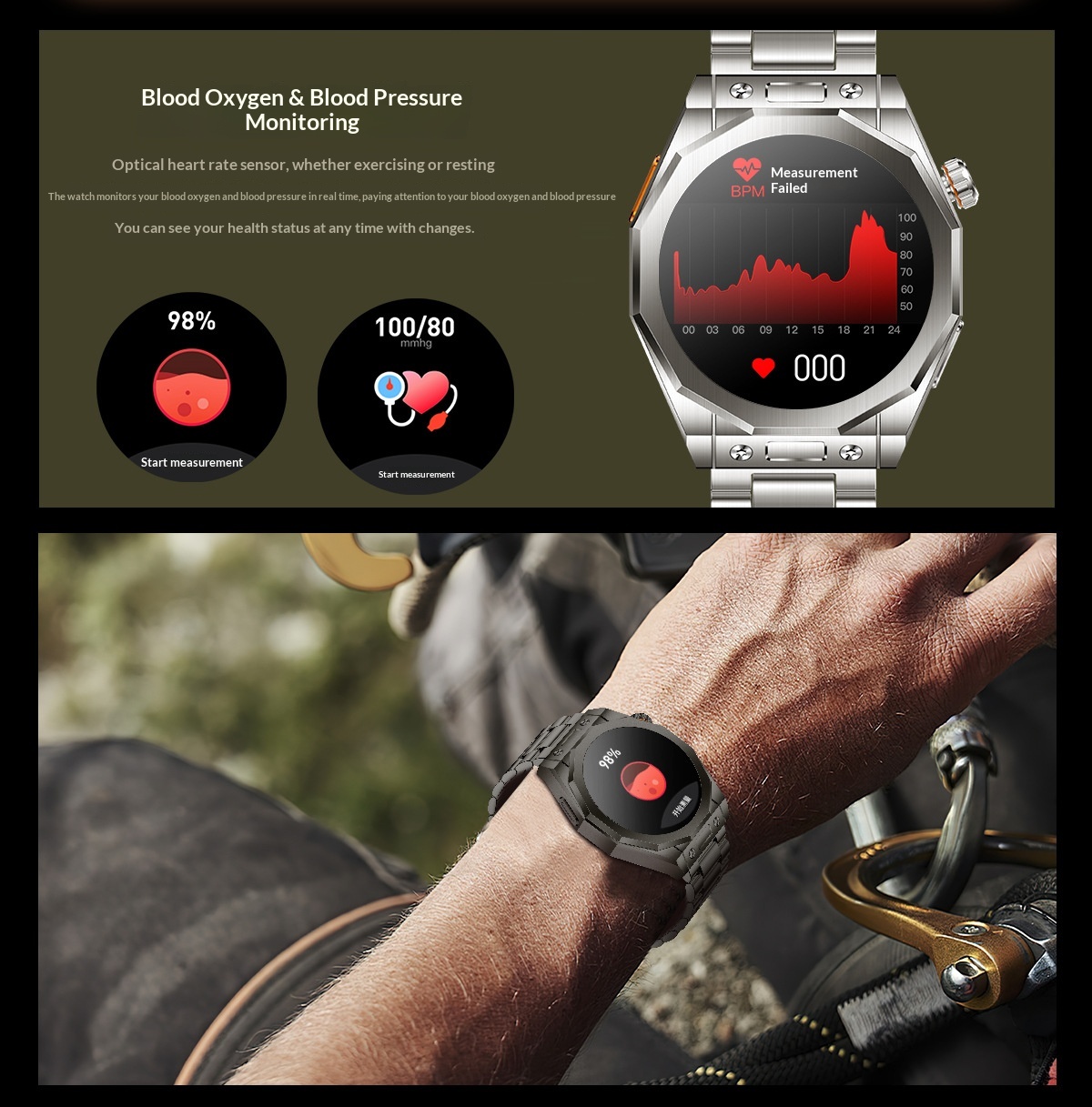 Okosóra z18max bluetooth hívással és pulzusmérővel_voghion.com