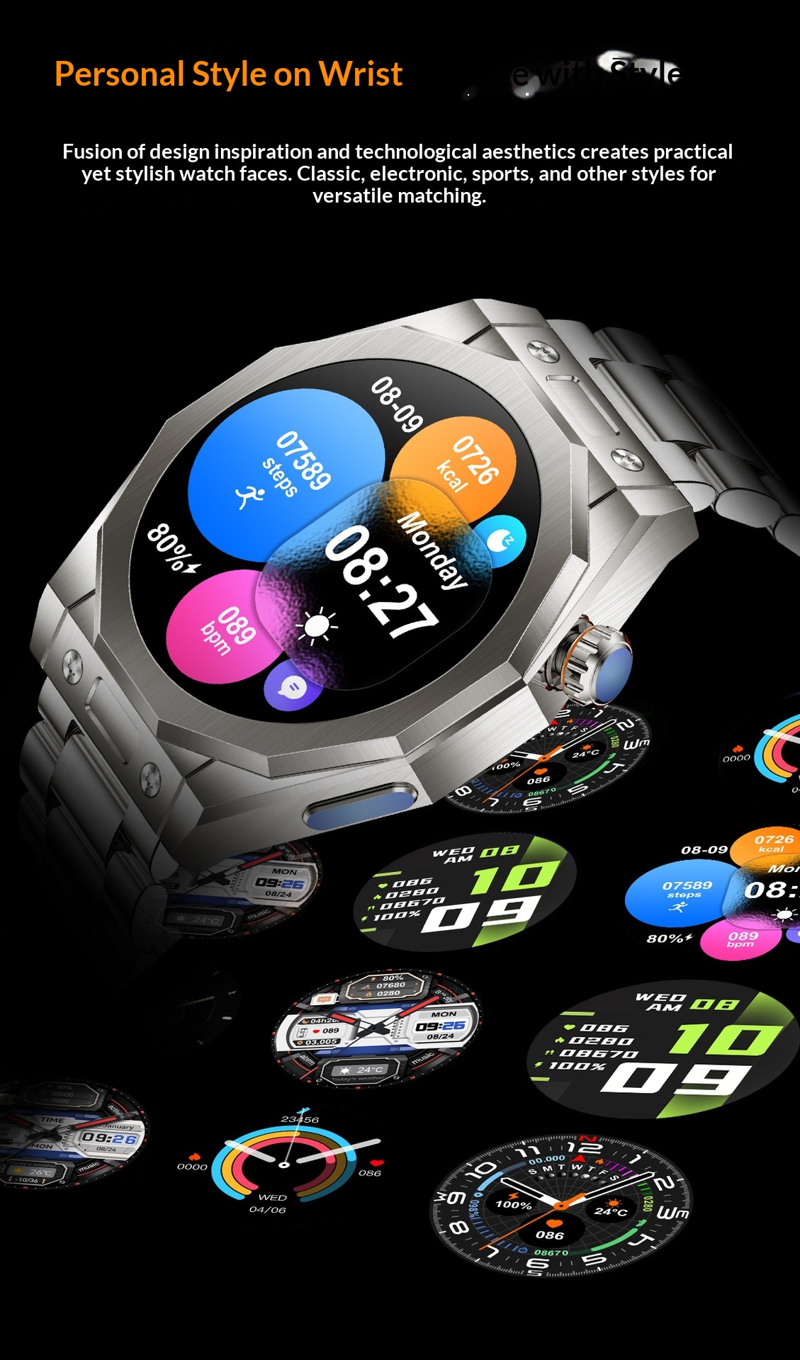 Okosóra z18max bluetooth hívással és pulzusmérővel_voghion.com