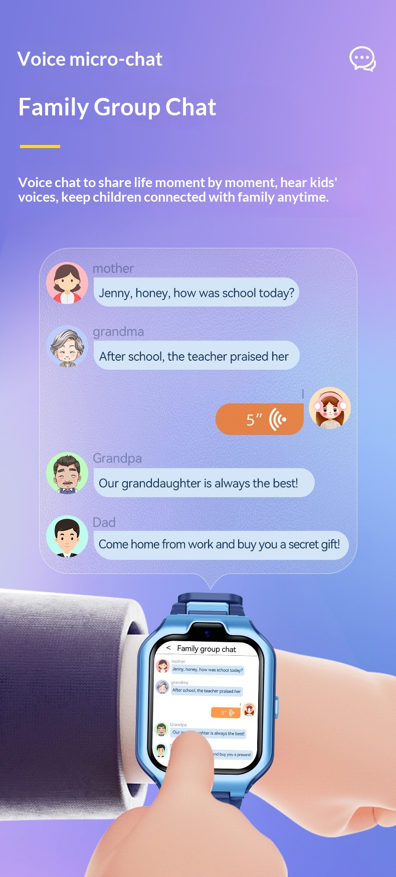 4G Full Netcom HD Video Call Smart GPS Real-time Positioning Class Disabled Children's Watch_voghion.com