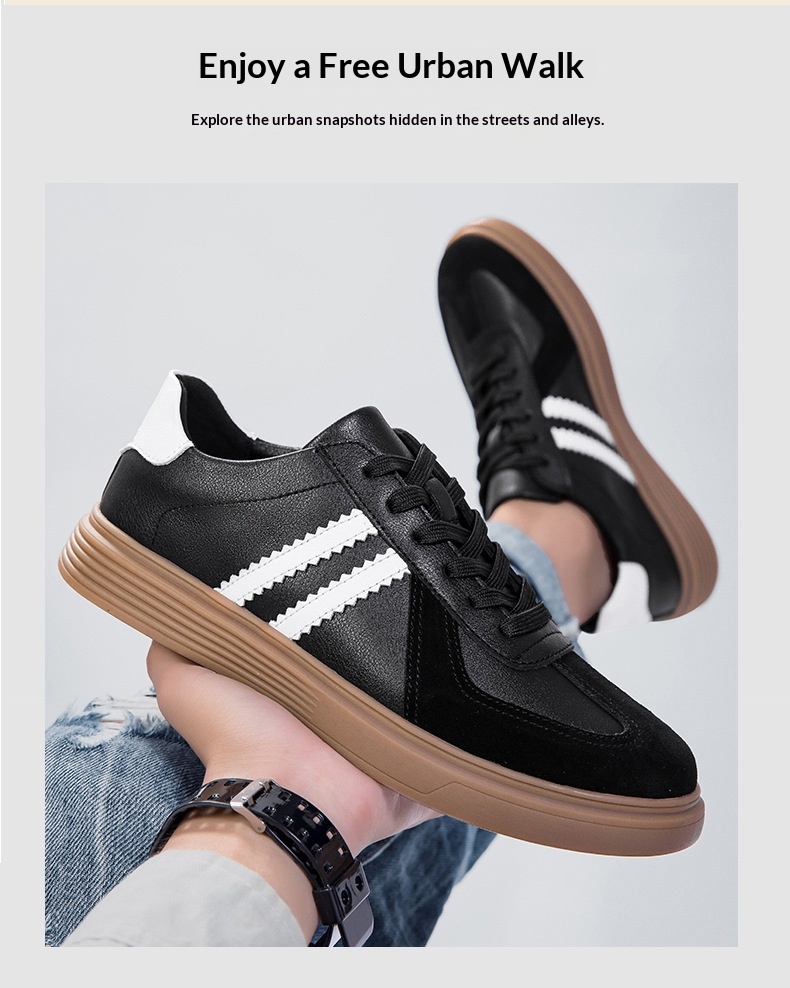 Herren Leder German Training Sneaker, Trendige Freizeitschuhe_voghion.com
