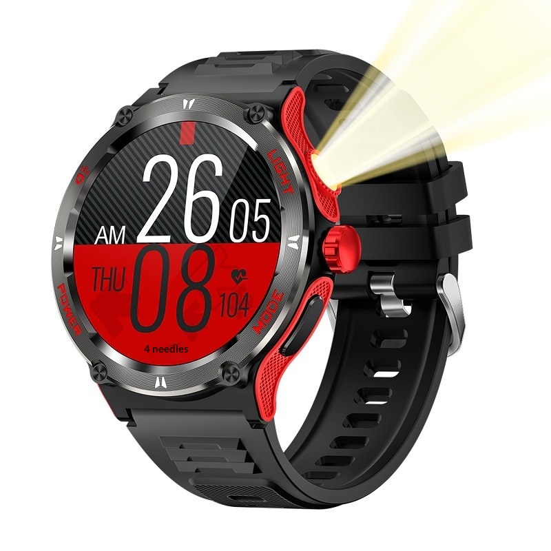 2024 Grenzüberschreitendes Produkt: KT76 Smart-LED-Beleuchtung, wasserdichte Outdoor-Sportuhr mit Gesundheitsüberwachung_voghion.com
