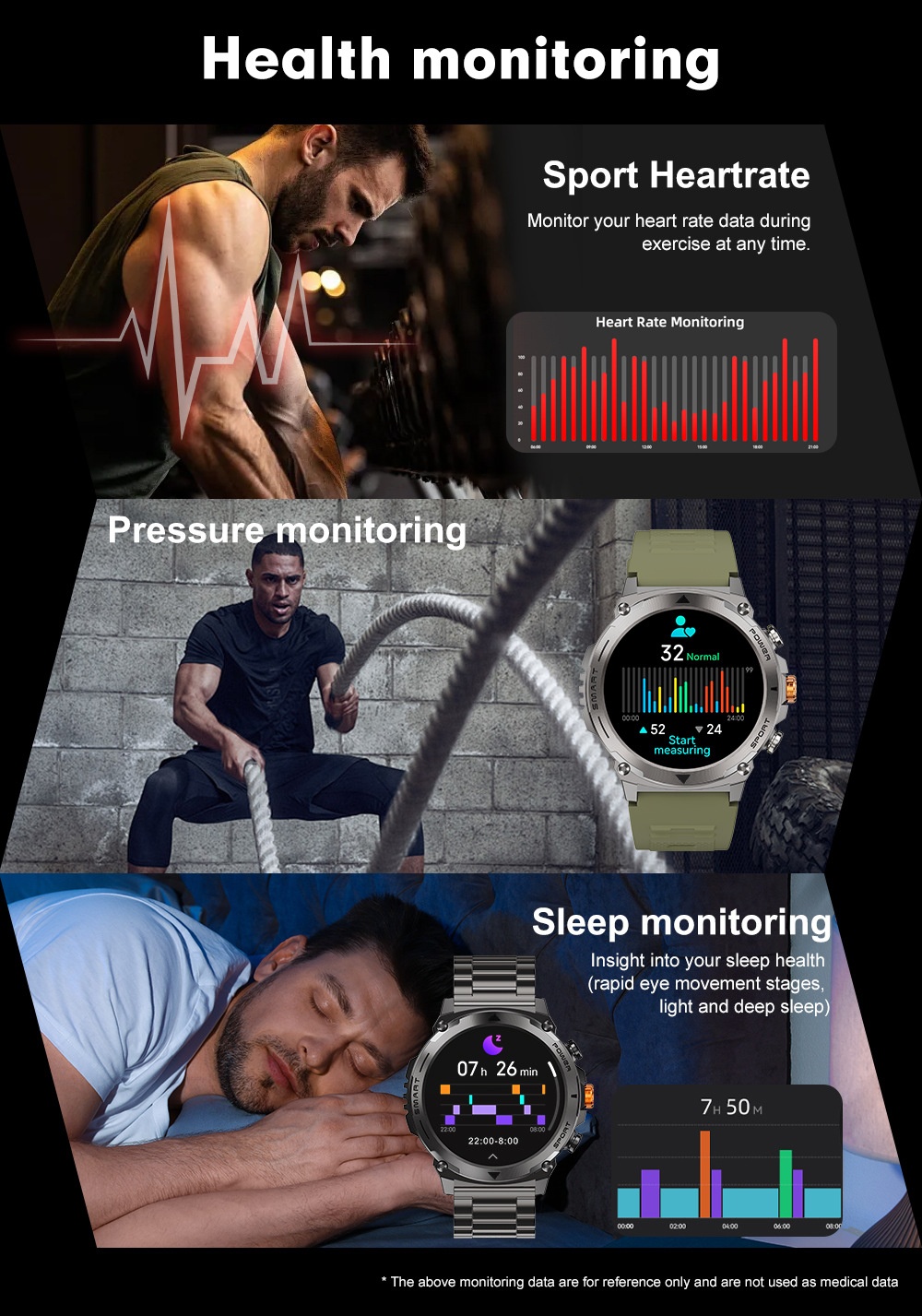 Smartwatch T53 Outdoor Bluetooth Amoled Pulsmessung Blutdruck_voghion.com