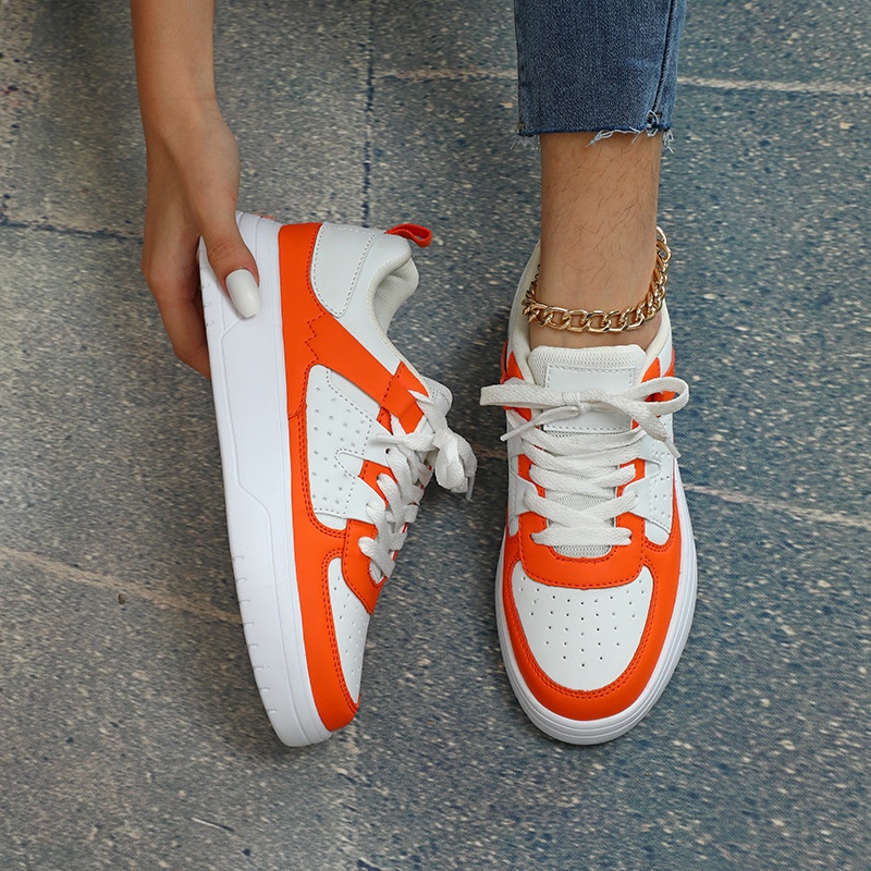 Comfortable Thick-soled Couple Sneakers With Tie Straps Casual_voghion.com