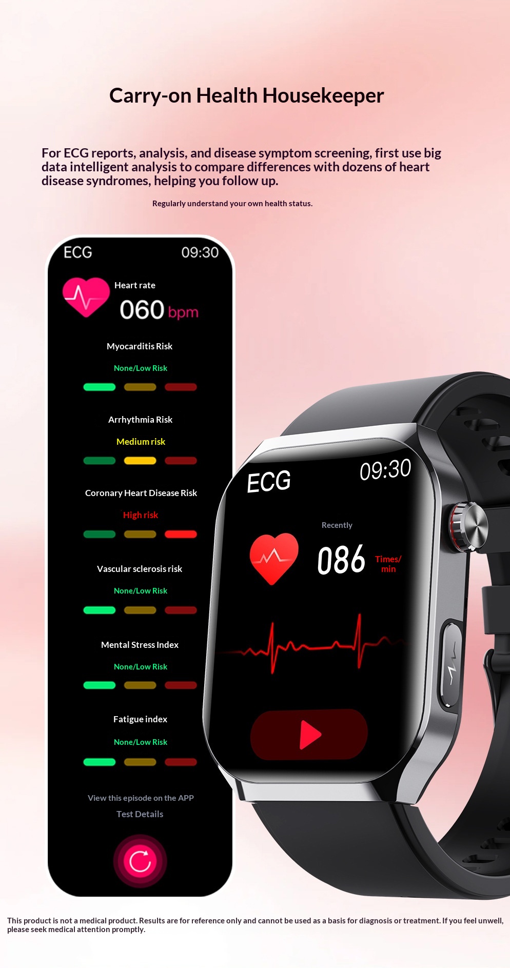 Smartwatch F700 Mit Gesundheitsüberwachung Und Körpercheck_voghion.com
