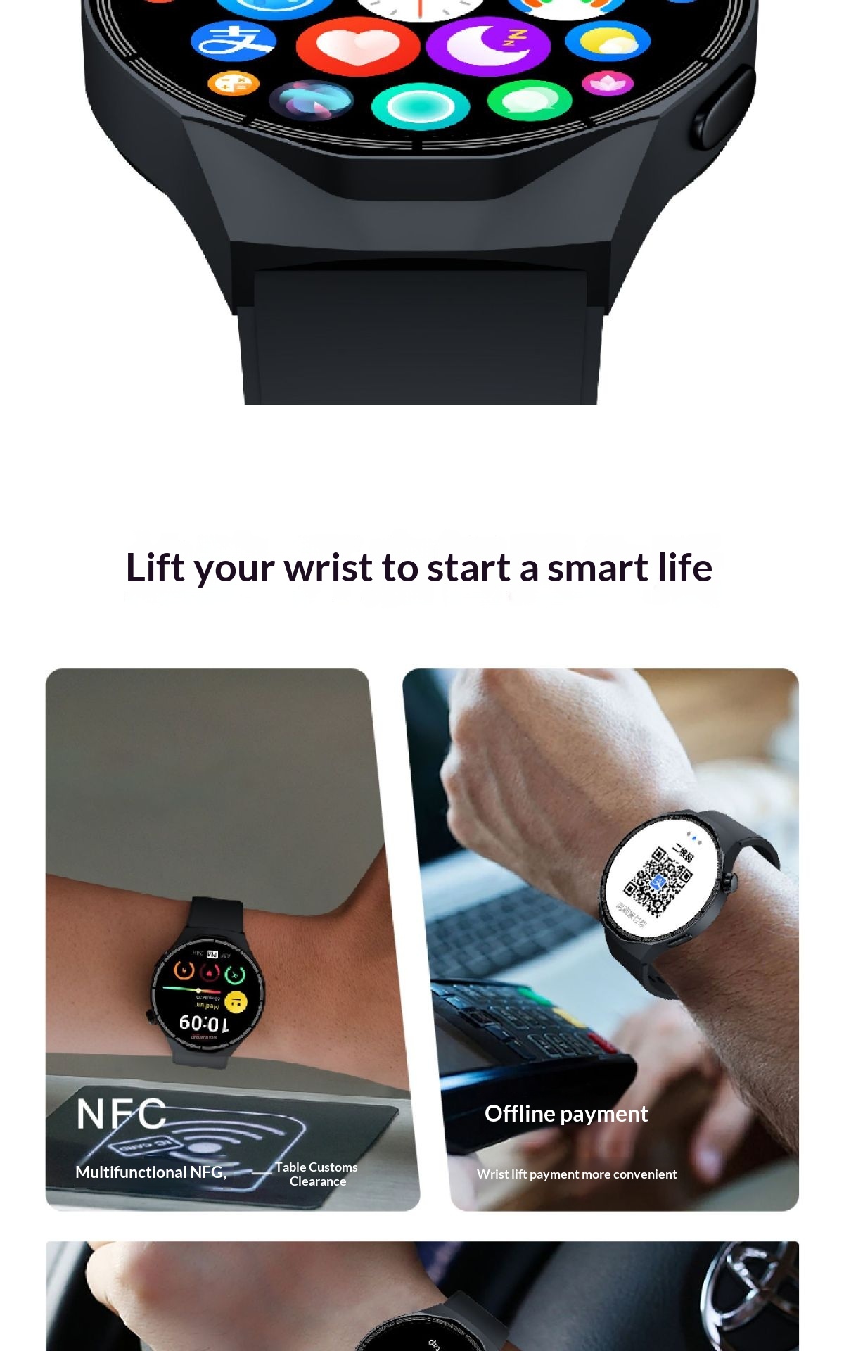 Smart Watch With Bluetooth Calling And Nfc Waterproof Design_voghion.com