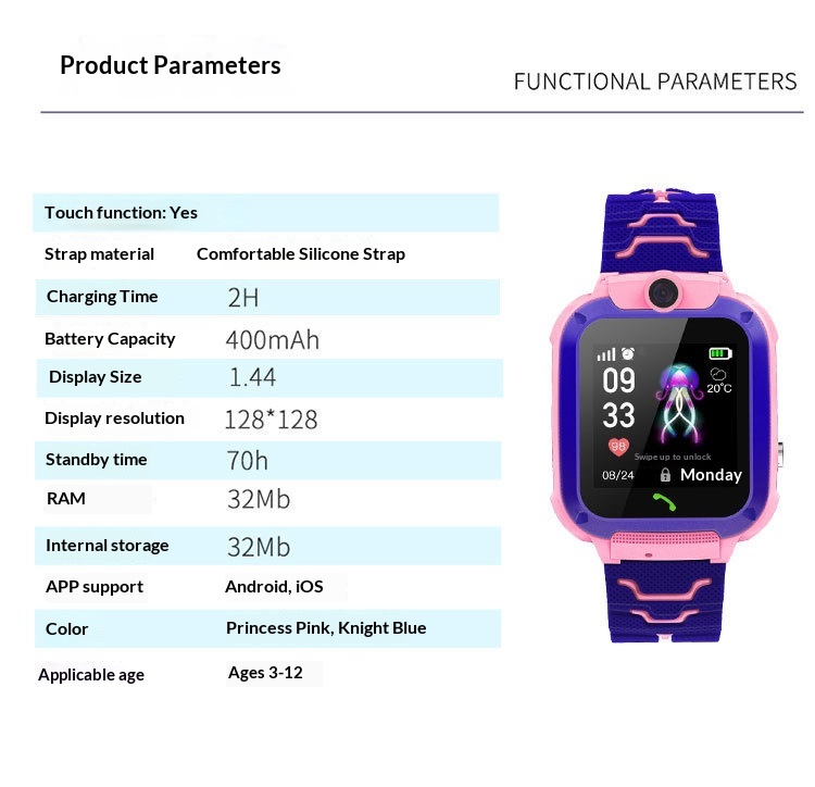Smartwatch For Kids With Gps Positioning Waterproof And Camera_voghion.com