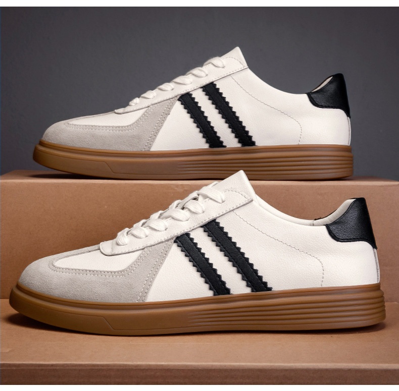 Herren Leder German Training Sneaker, Trendige Freizeitschuhe_voghion.com