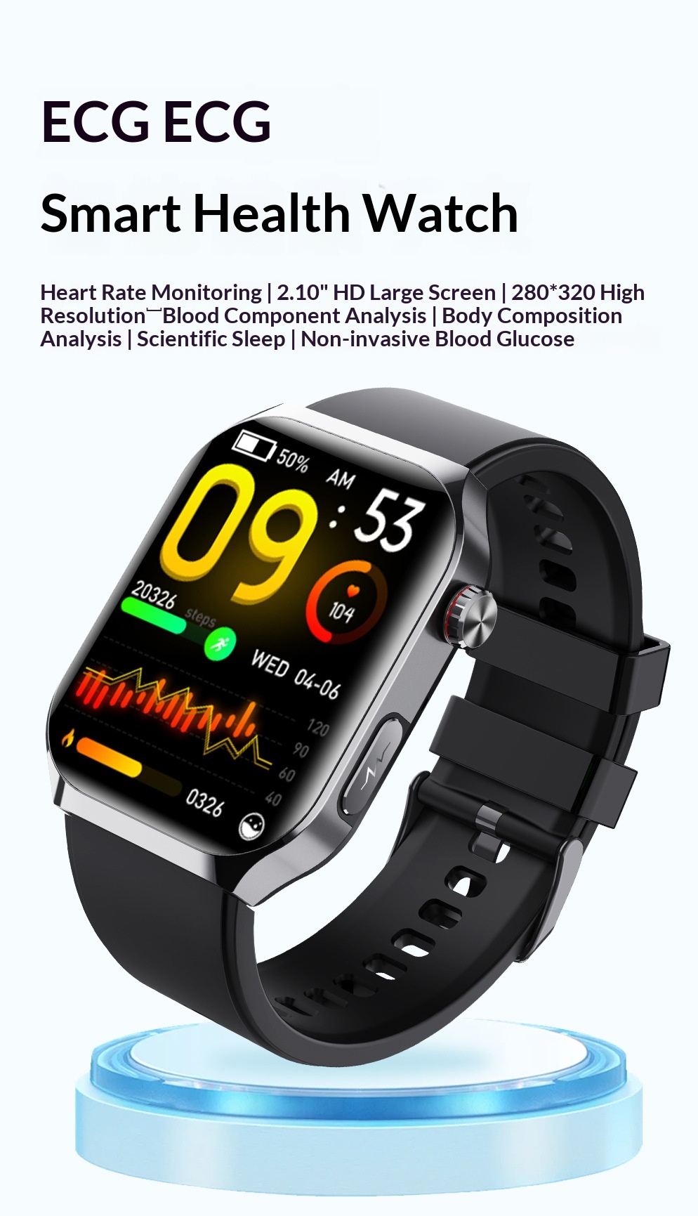Smartwatch F700 Mit Gesundheitsüberwachung Und Körpercheck_voghion.com