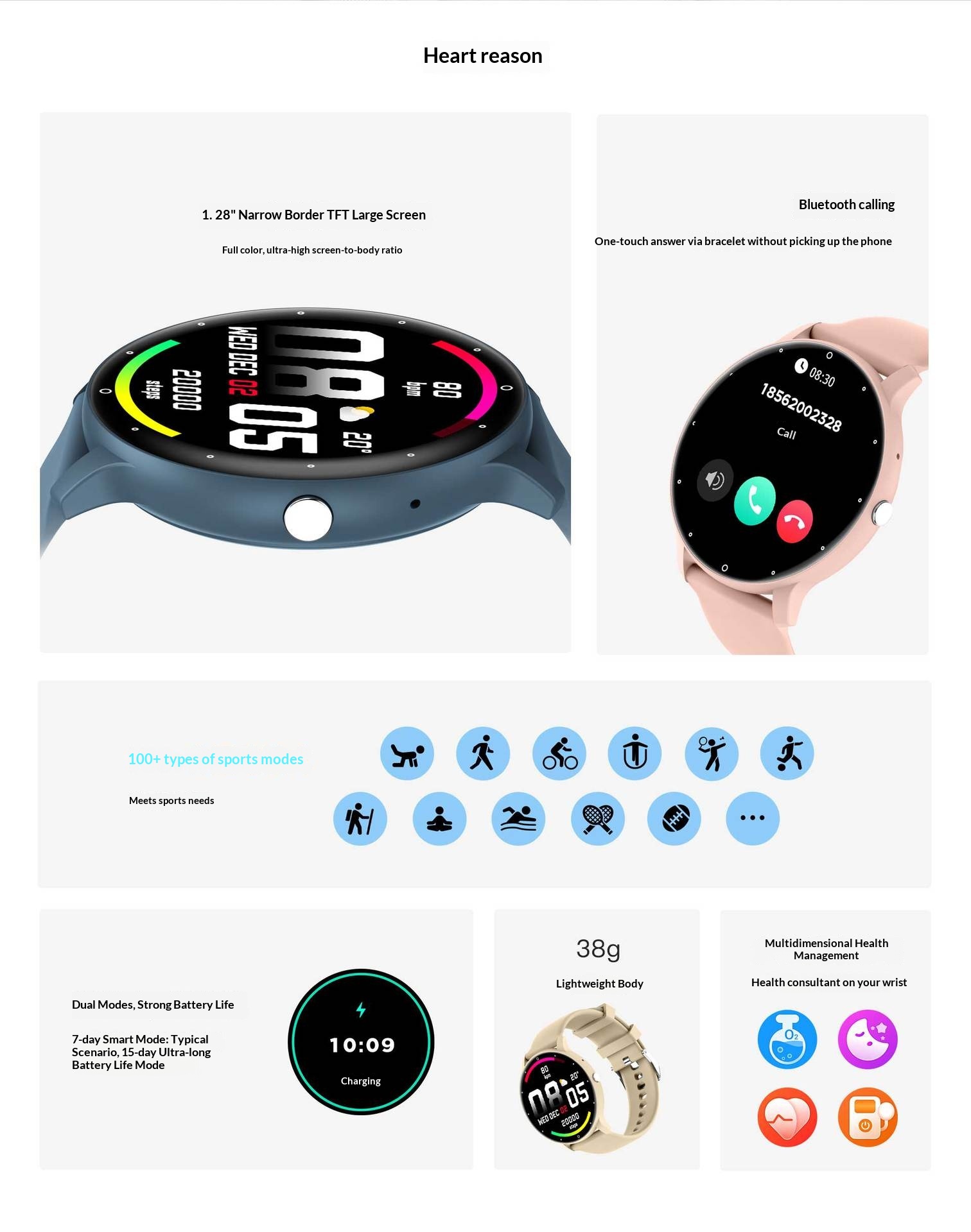 Smartwatch Mit Bluetooth-telefonie Und Ki-gesundheitsanalyse_voghion.com