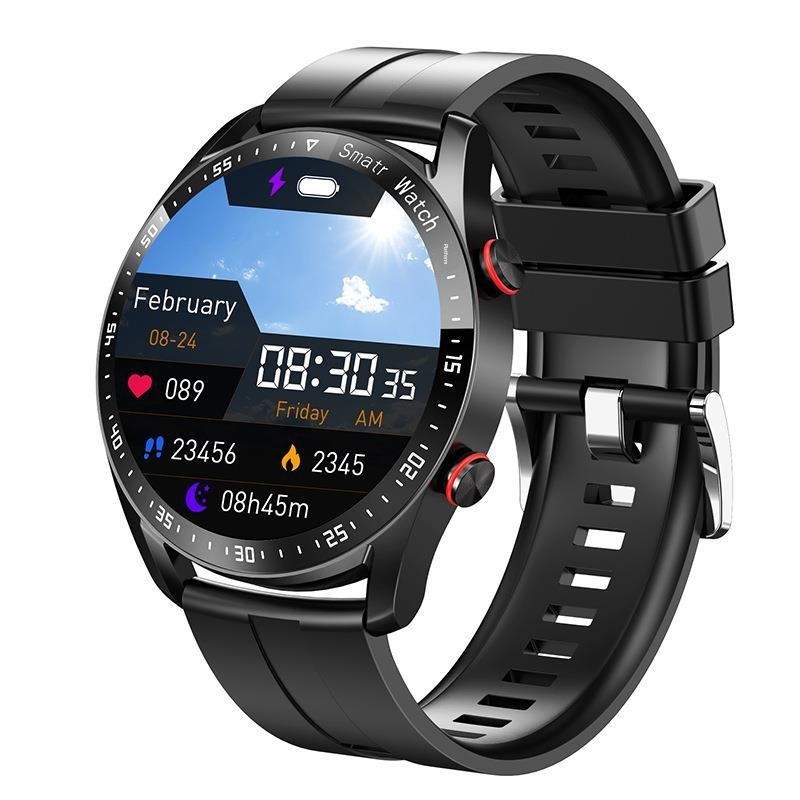 Orologio intelligente HW20 ECG+PPG Business con cinturino in acciaio inossidabile, schermo grande da 1,46 pollici, chiamata Bluetooth_voghion.com