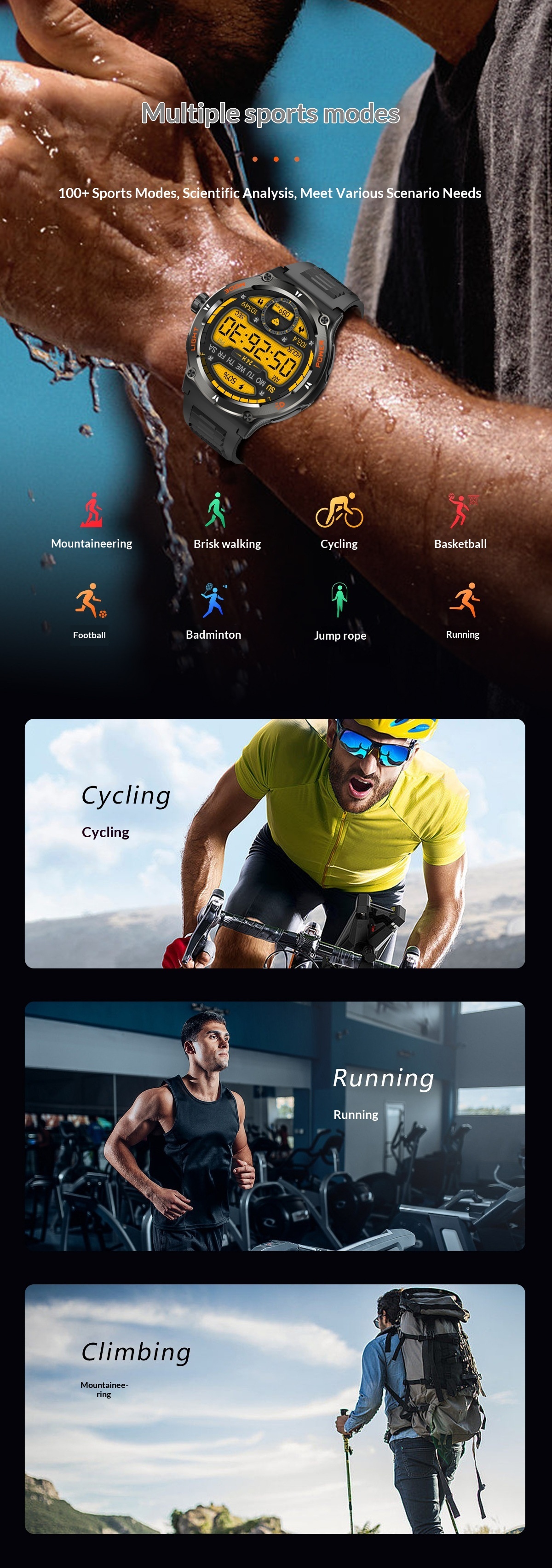 Smart Led Beleuchtung Uhr Mit Gesundheitsmonitor Und Wasserdicht_voghion.com