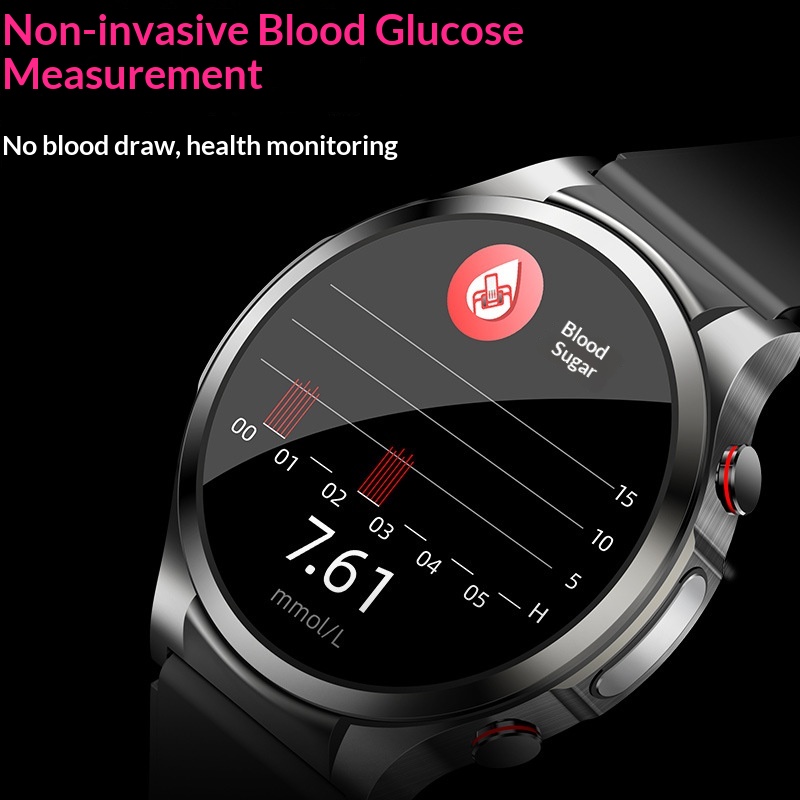 New Multifunctional W11 Sugar ECG Blood Pressure Heart Rate Body Temperature Sports Call Remote Care Smart Watch_voghion.com