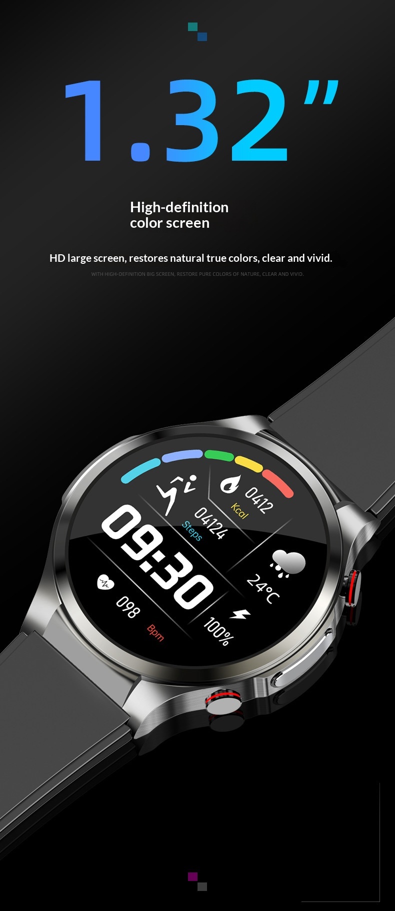 Multifunktionelt smartwatch med ekg blodtryk og puls_voghion.com