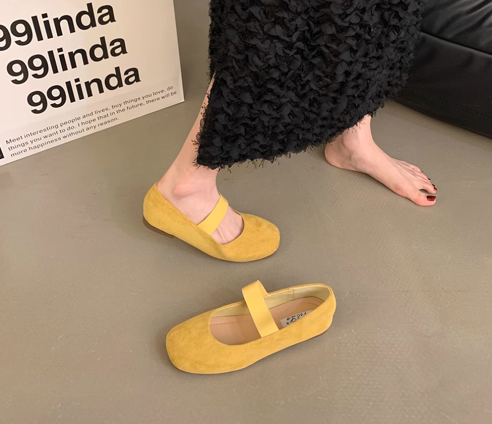 Retro dansskor för kvinnor med rosett och mjuk sula_voghion.com