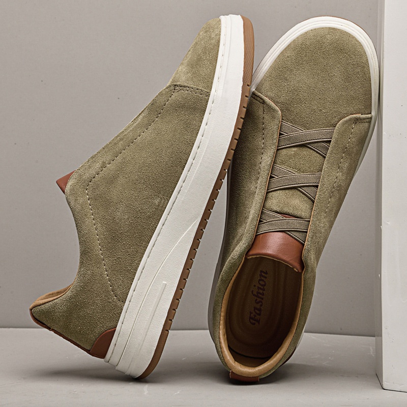 Mocassini casual da uomo in vera pelle scarpe moda versatili_voghion.com