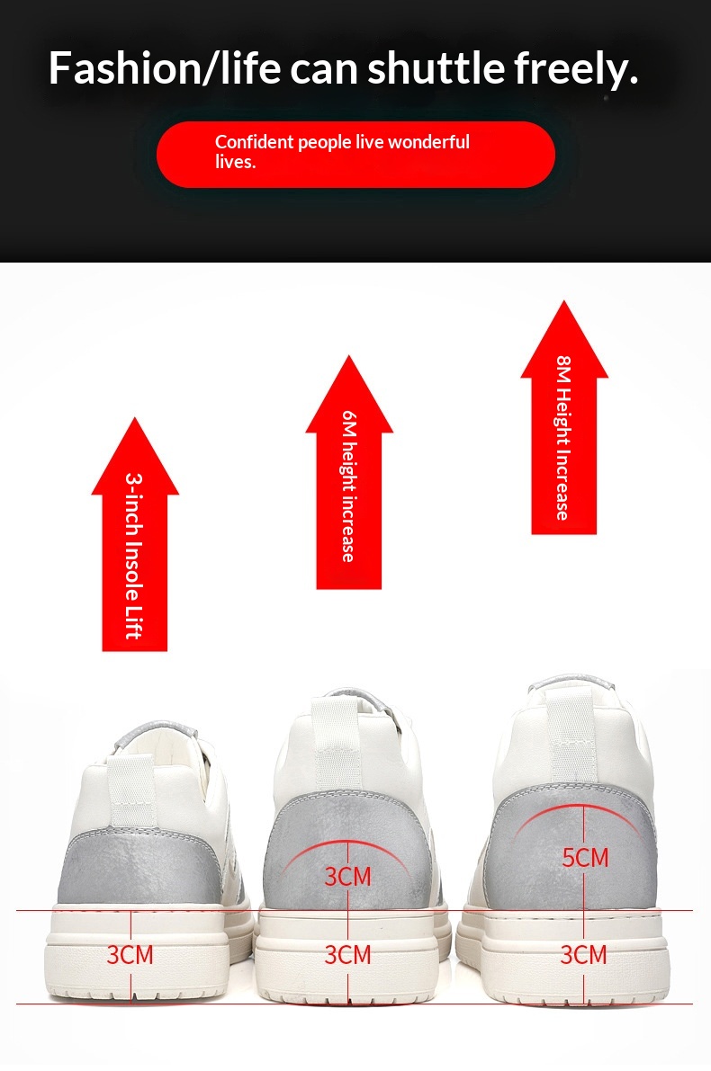 Men's Height-increasing Genuine Leather Casual Sneakers Breathable_voghion.com