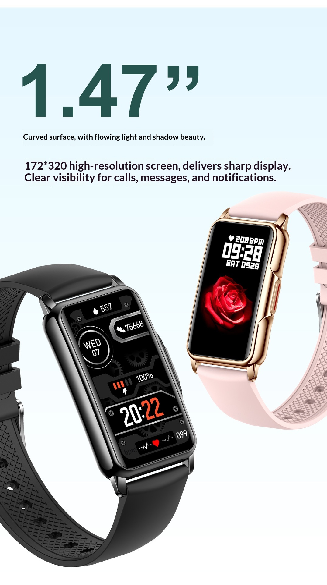 Smartwatch Für Damen Mit Herzfrequenz- Und Blutsauerstoffmessung_voghion.com