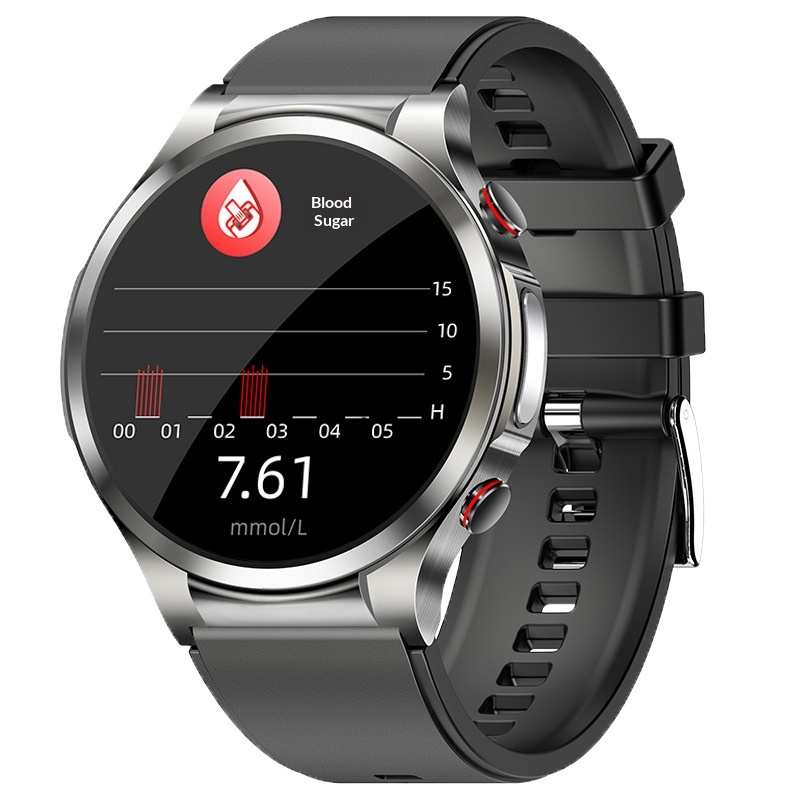 New Multifunctional W11 Sugar ECG Blood Pressure Heart Rate Body Temperature Sports Call Remote Care Smart Watch_voghion.com