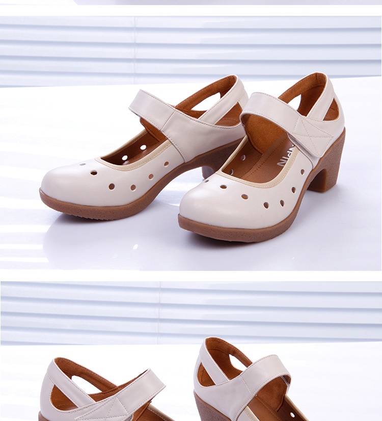 Comfortable Women's Square Toe Dance Shoes With Medium Heel_voghion.com