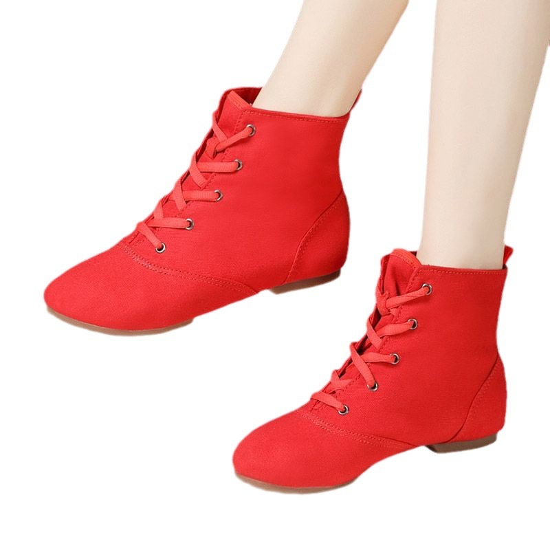 Dance Shoes Jazz Women's Soft-soled Indoor And Outdoor Practice Dance Boots, Children's Ballet Shoes, Breathable, Flat-heeled,_voghion.com