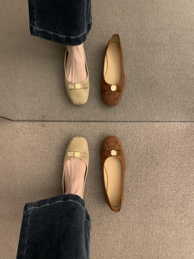 Bailarinas para mujer, zapatos de danza cómodos punta cuadrada_voghion.com