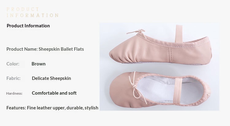 Chaussons de danse classique fille en cuir souple pour ballet_voghion.com