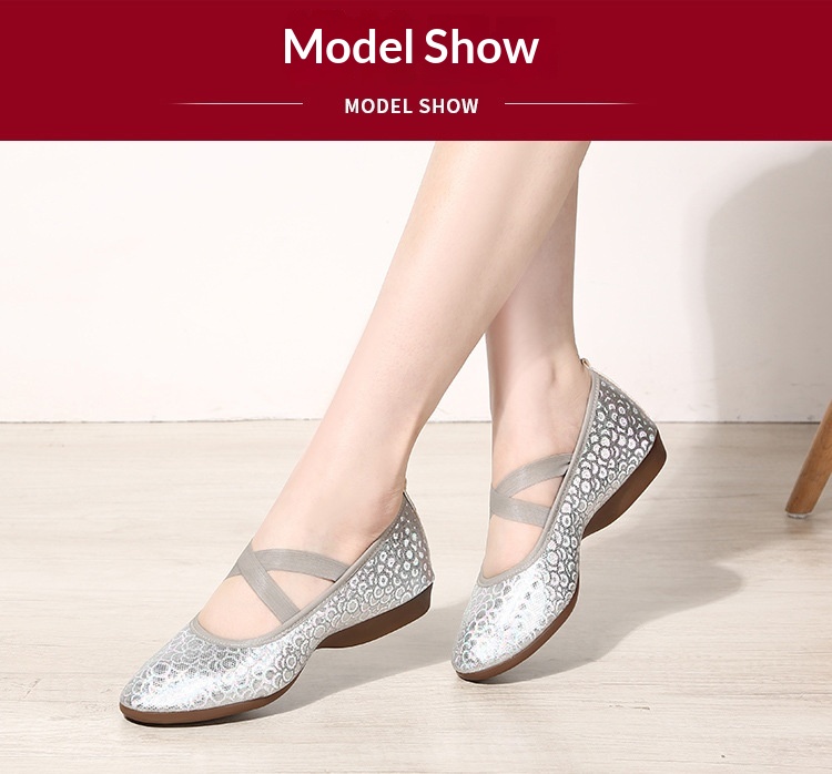 Rote Lederschuhe Für Damen Zum Tanzen Mit Weicher Sohle Und Absatz_voghion.com