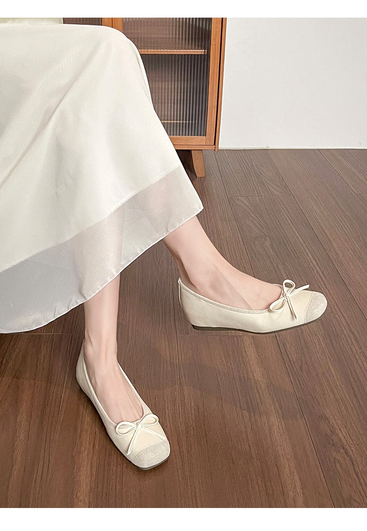 Damskor baletdans franska fe-stil rosett dold klack_voghion.com