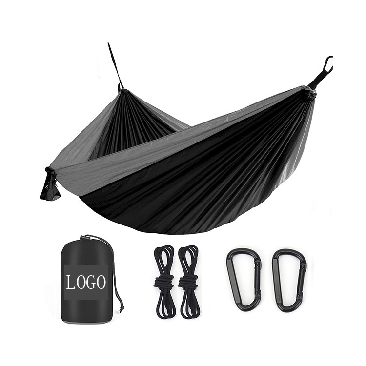 Hamac PeakGo 210T en nylon parachute, color-block, ultra-léger, pour le camping en extérieur, avec sangles respirantes simples ou doubles._voghion.com