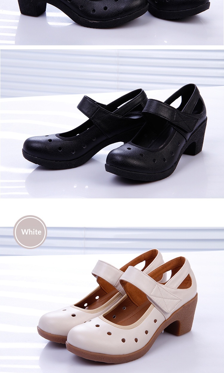 Comfortable Women's Square Toe Dance Shoes With Medium Heel_voghion.com