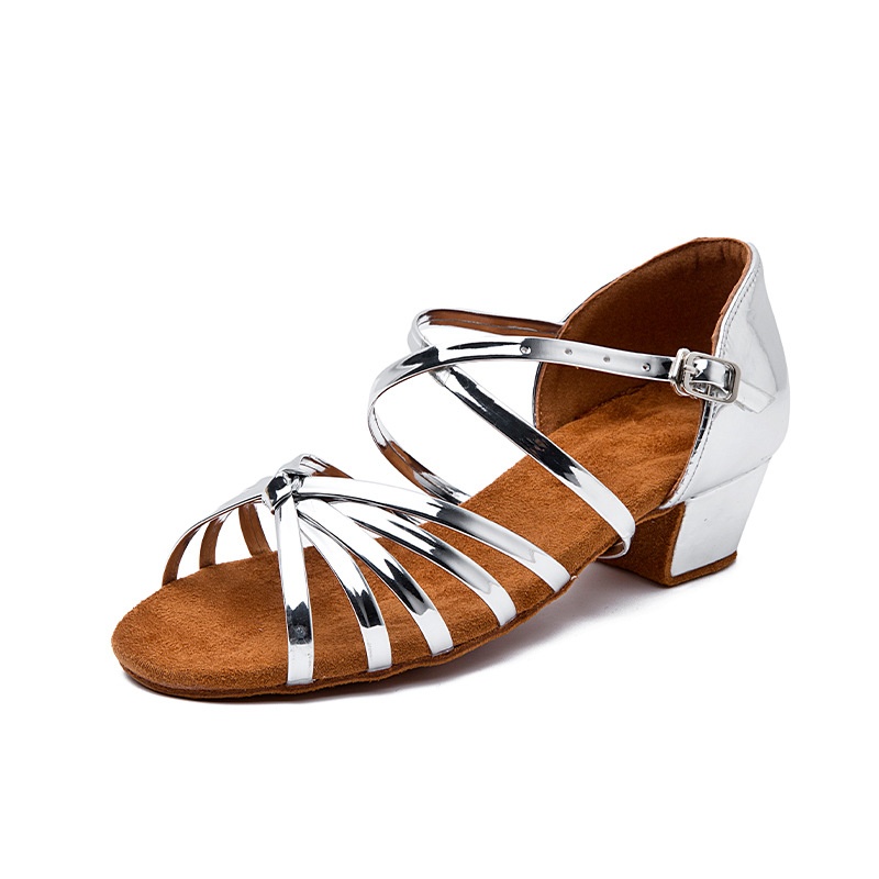 Dance Shoes Ryuwu Brand Children's Girls' Practice Non-slip Flat-heel Latin Dance Shoes, Low-heel_voghion.com