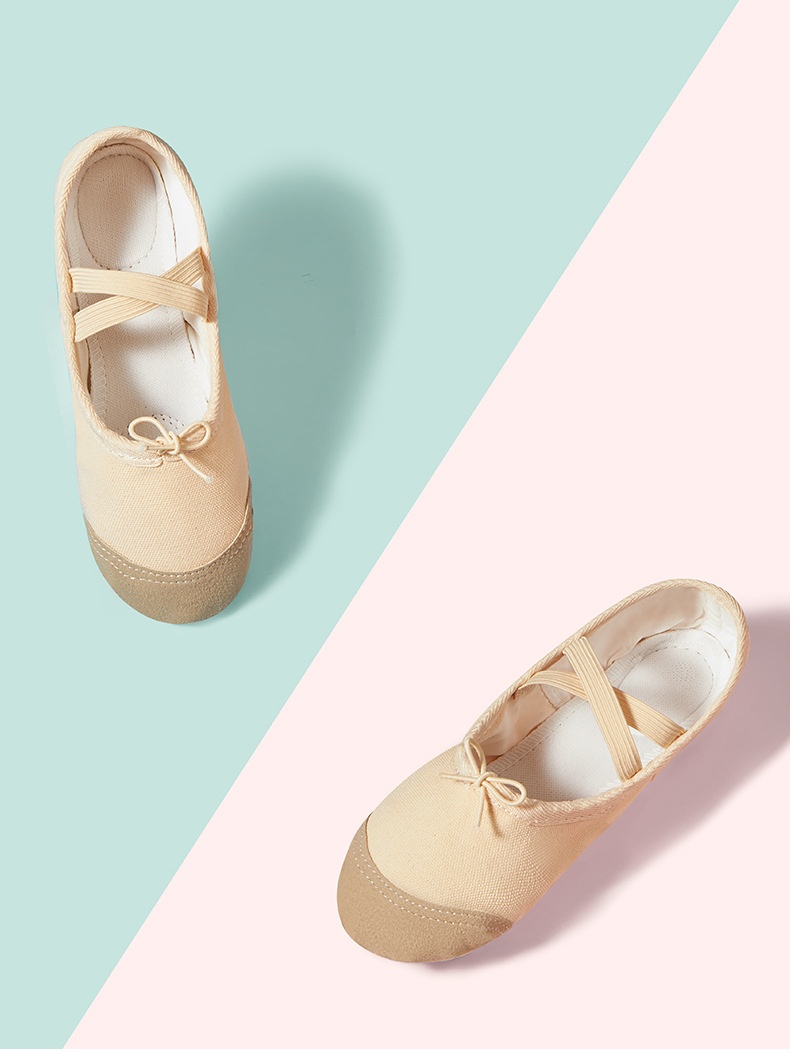 Sapatilhas de ballet para crianças com sola macia estilo étnico_voghion.com