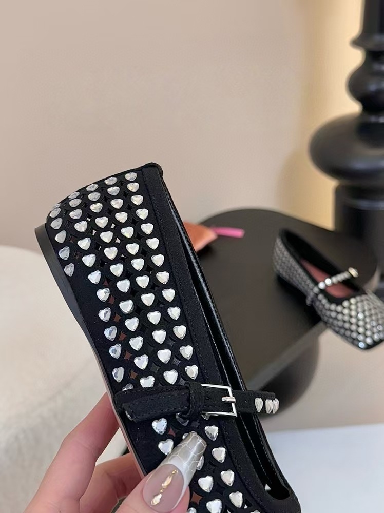 Damskor mary jane för dans i äkta läder med strass_voghion.com