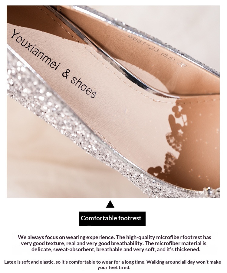 Dansschoenen voor dames met naaldhak strass en glitter_voghion.com