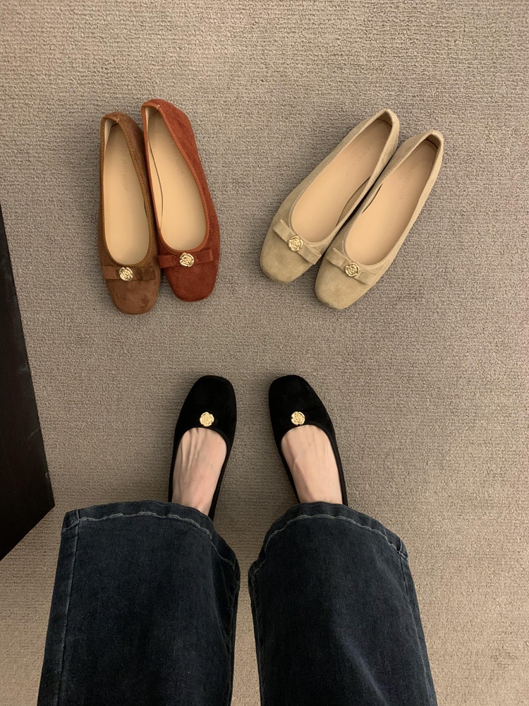 Bailarinas para mujer, zapatos de danza cómodos punta cuadrada_voghion.com