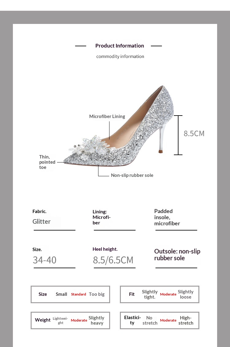 Dansschoenen voor dames met naaldhak strass en glitter_voghion.com