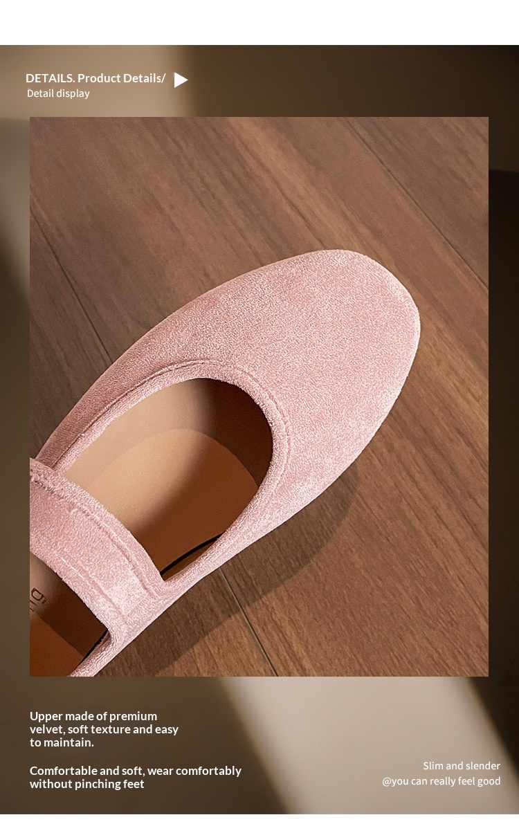 Scarpe da danza mary jane in camoscio stile francese da donna_voghion.com