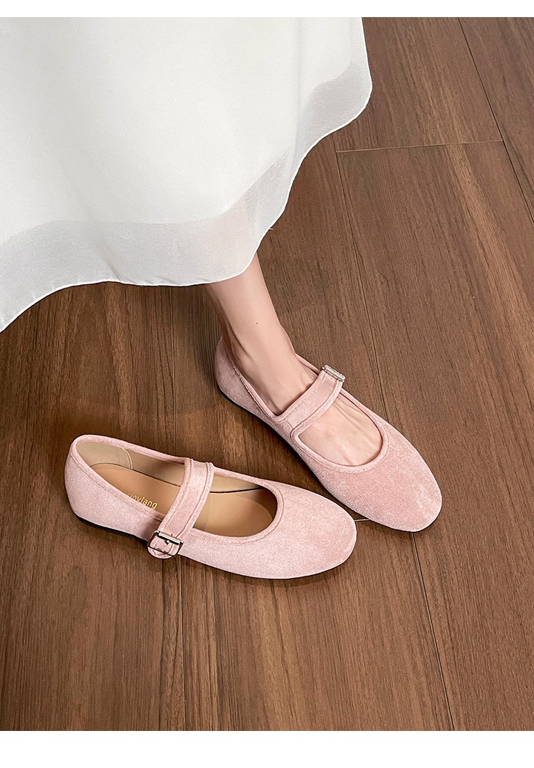 Scarpe da danza mary jane in camoscio stile francese da donna_voghion.com