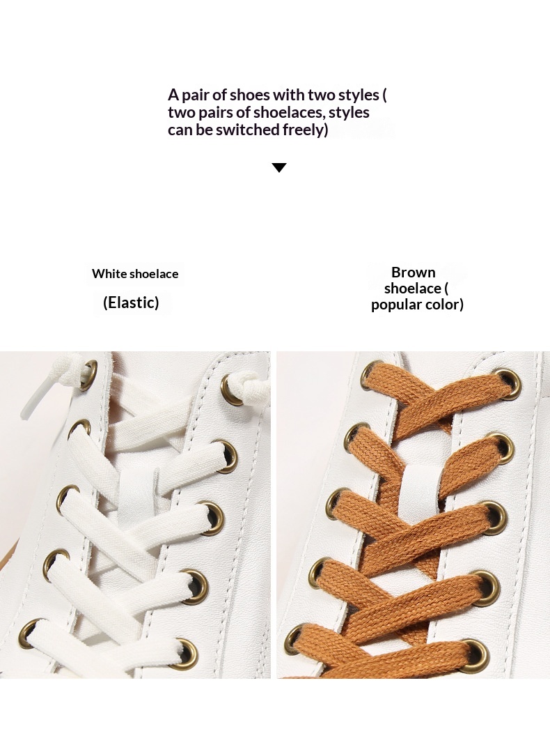 Baskets homme en cuir véritable, chaussures de skate blanches_voghion.com
