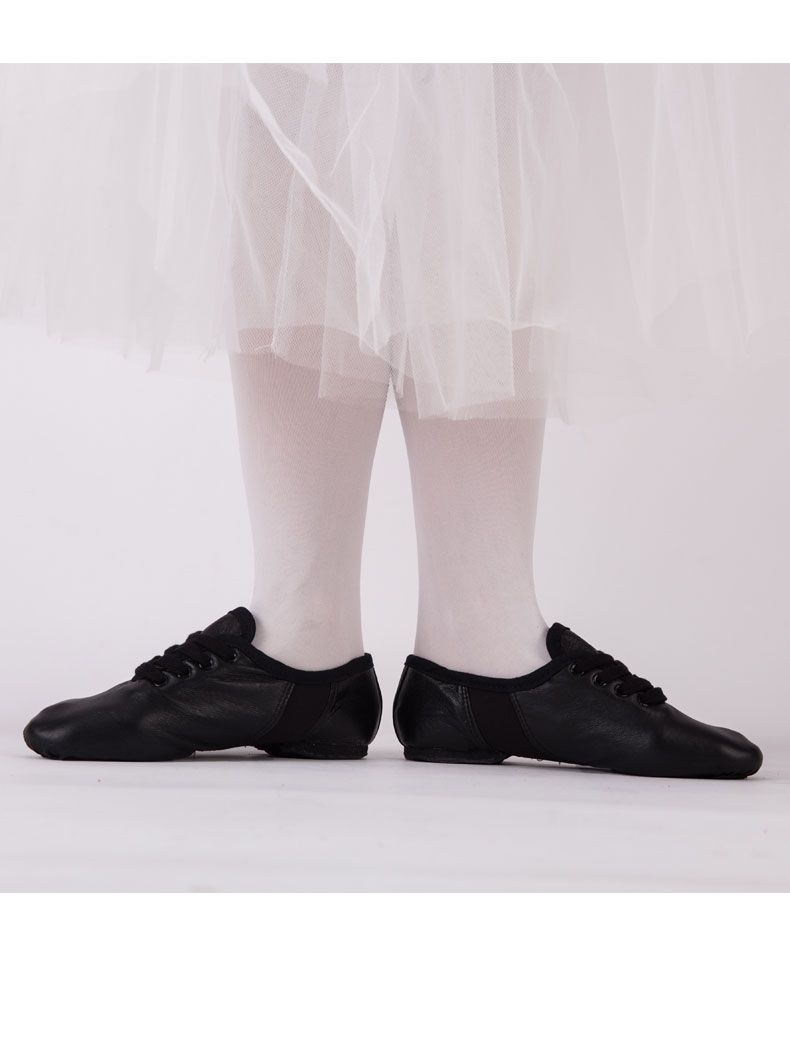 Dance Shoes Red Leather Jazz Shoes For Ethnic Dance Practice_voghion.com