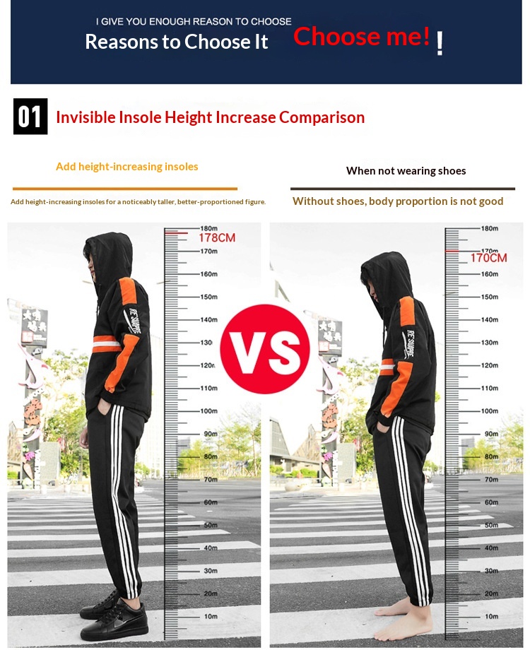 Men's Casual Height Increasing Sneakers Breathable Cowhide Shoes_voghion.com