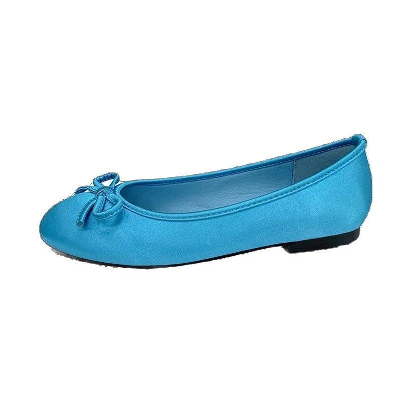 Tanzschuhe im Akademie-Stil mit Schleife, Pariser Einzelstück für Damen, Sommer, neue runde Zehenpartie, Ballett, Freizeit, Abend, elegante Oma-Schuhe_voghion.com