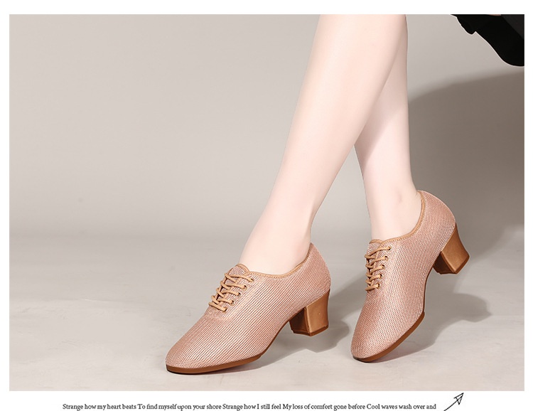 Latijnse dansschoenen voor dames met ademend mesh en zool_voghion.com