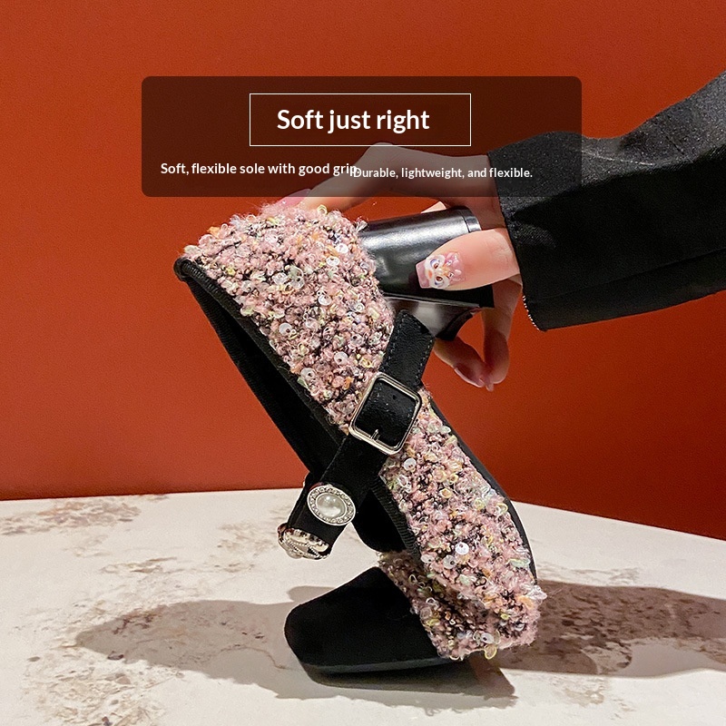 Mary jane dansesko til kvinder med perler og pailletter_voghion.com