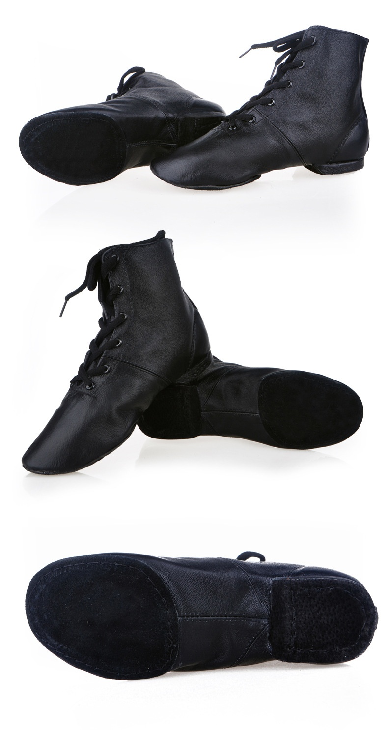 Chaussures de danse professionnelles en cuir véritable pour femme_voghion.com
