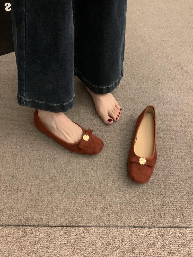 Bailarinas para mujer, zapatos de danza cómodos punta cuadrada_voghion.com