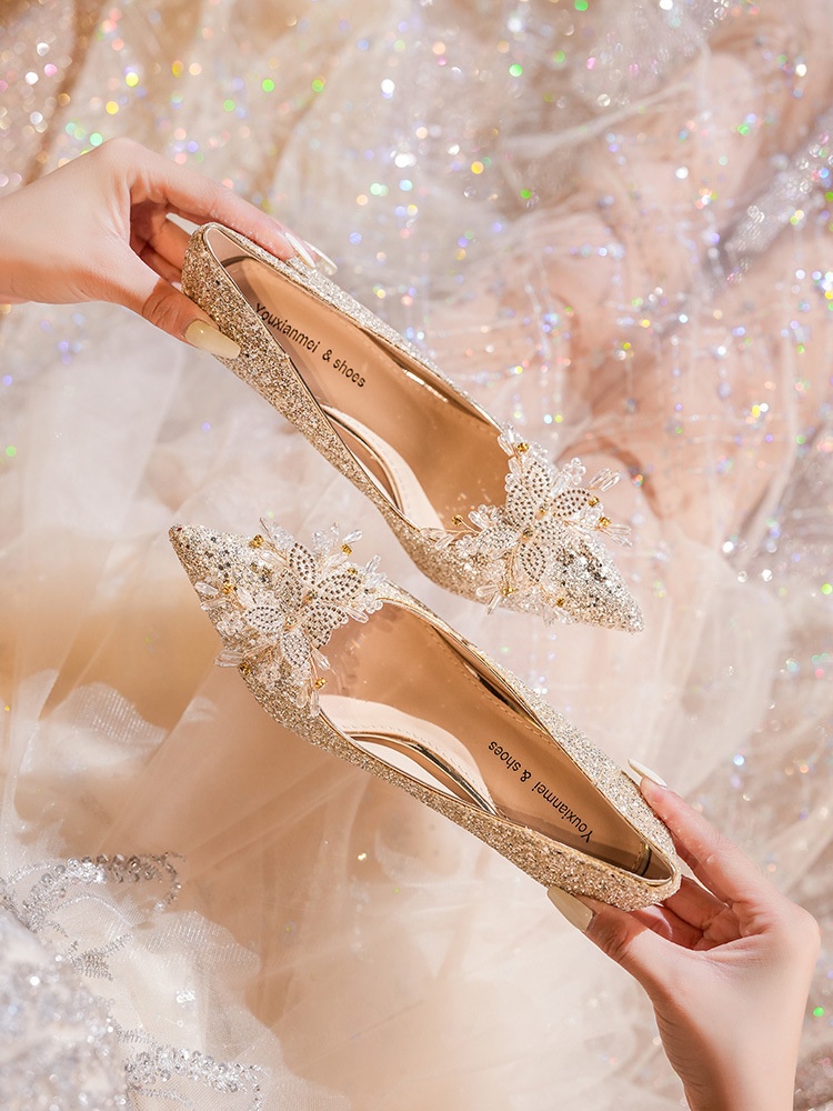 Dansschoenen voor dames met naaldhak strass en glitter_voghion.com
