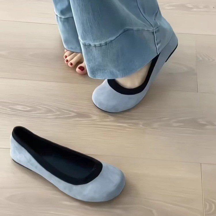 Scarpe da ballo retrò con punta arrotondata e tacco basso, perfette da abbinare a una gonna, scarpe da ballo basse, scarpe slip-on stile granny da donna, novità autunno 2024_voghion.com