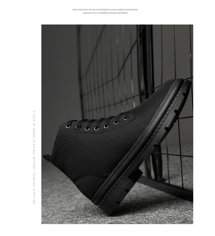 Men's Breathable High-top Sneakers Casual Height-increasing Shoes_voghion.com